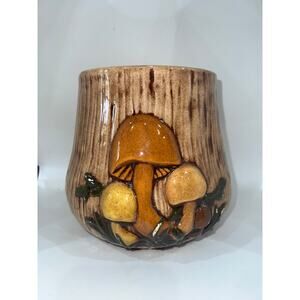 Vintage Arnels Mushroom canister no lid great for cooking utensils 6"